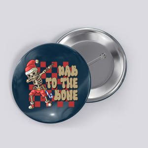 Dab To The Bone Funny Halloween Skeleton Button