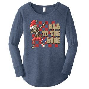 Dab To The Bone Funny Halloween Skeleton Women's Perfect Tri Tunic Long Sleeve Shirt