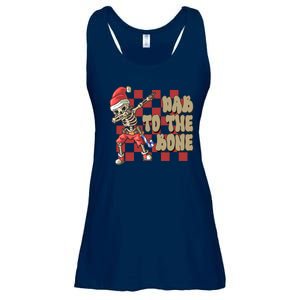 Dab To The Bone Funny Halloween Skeleton Ladies Essential Flowy Tank