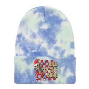 Dab To The Bone Funny Halloween Skeleton Tie Dye 12in Knit Beanie