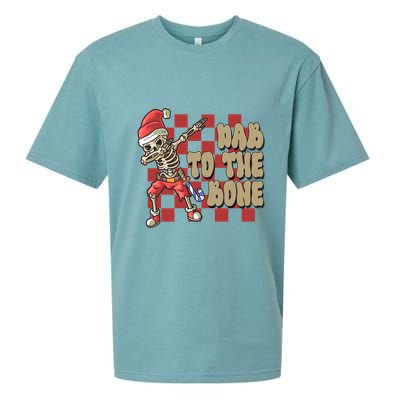 Dab To The Bone Funny Halloween Skeleton Sueded Cloud Jersey T-Shirt