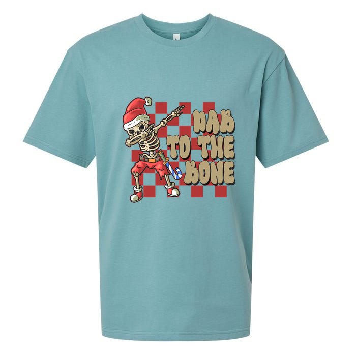 Dab To The Bone Funny Halloween Skeleton Sueded Cloud Jersey T-Shirt