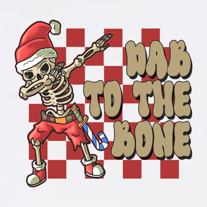 Dab To The Bone Funny Halloween Skeleton Garment-Dyed Sweatshirt
