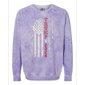 Donald Trump Take America Back 2024 Donald Trump 4th Of July Colorblast Crewneck Sweatshirt