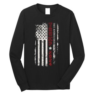 Donald Trump Take America Back 2024 Donald Trump 4th Of July Long Sleeve Shirt