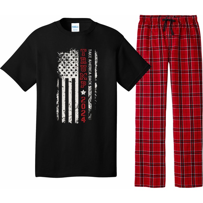 Donald Trump Take America Back 2024 Donald Trump 4th Of July Pajama Set