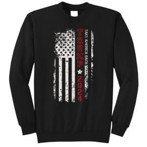 Donald Trump Take America Back 2024 Donald Trump 4th Of July Tall Sweatshirt