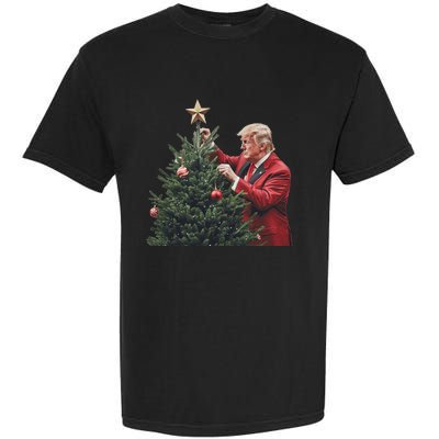 Donald Trump Traditional Christmas Tree Xmas Usa President Garment-Dyed Heavyweight T-Shirt