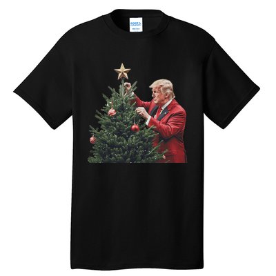 Donald Trump Traditional Christmas Tree Xmas Usa President Tall T-Shirt