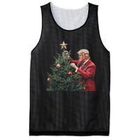 Donald Trump Traditional Christmas Tree Xmas Usa President Mesh Reversible Basketball Jersey Tank