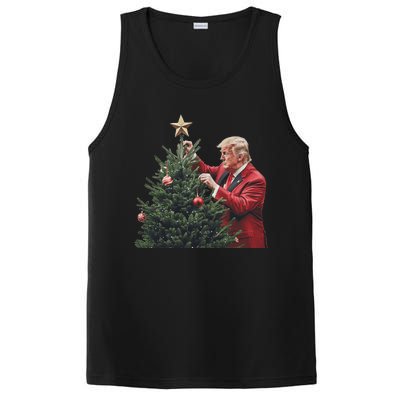 Donald Trump Traditional Christmas Tree Xmas Usa President PosiCharge Competitor Tank