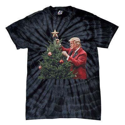 Donald Trump Traditional Christmas Tree Xmas Usa President Tie-Dye T-Shirt