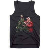 Donald Trump Traditional Christmas Tree Xmas Usa President Tank Top