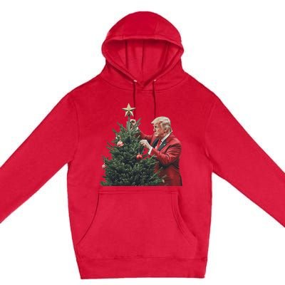 Donald Trump Traditional Christmas Tree Xmas Usa President Premium Pullover Hoodie