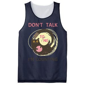 DonT Talk To Me IM Counting Funny Crochet Cat Lover Mesh Reversible Basketball Jersey Tank