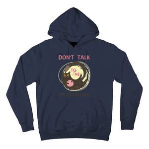 DonT Talk To Me IM Counting Funny Crochet Cat Lover Tall Hoodie