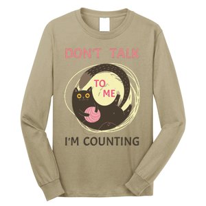 DonT Talk To Me IM Counting Funny Crochet Cat Lover Long Sleeve Shirt