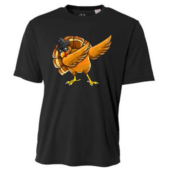 Dabbing Turkey Thanksgiving Turkey Day Cooling Performance Crew T-Shirt