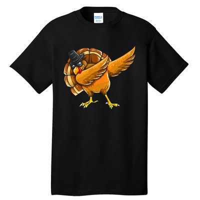 Dabbing Turkey Thanksgiving Turkey Day Tall T-Shirt