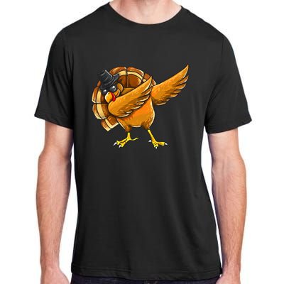 Dabbing Turkey Thanksgiving Turkey Day Adult ChromaSoft Performance T-Shirt