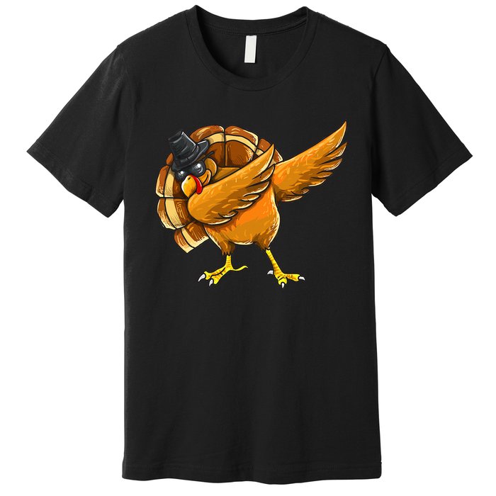 Dabbing Turkey Thanksgiving Turkey Day Premium T-Shirt