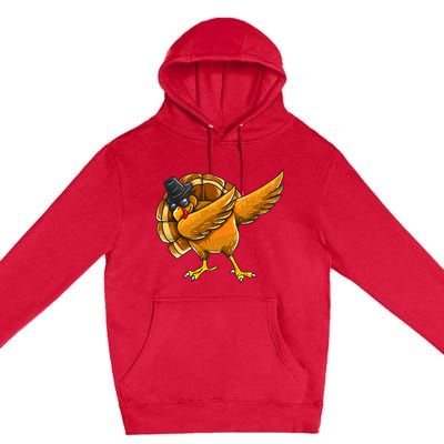 Dabbing Turkey Thanksgiving Turkey Day Premium Pullover Hoodie