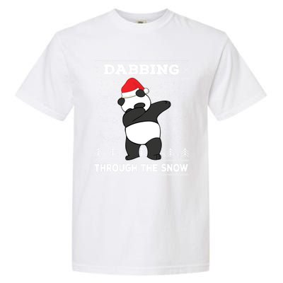 Dabbing Through The Snow Panda Dab Ugly Christmas Sweater Gift Garment-Dyed Heavyweight T-Shirt