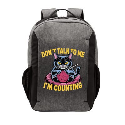 Dont Talk To Me Im Counting Knitting Cat Funny Cat Knits Vector Backpack