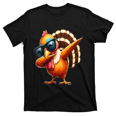 Dabbing Turkey Thanksgiving Day Pilgrim  T-Shirt