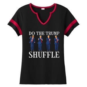 Do The Trump Shuffle Funny Trump Dance 4th July Trump 2024 Ladies Halftime Notch Neck Tee