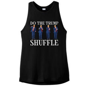 Do The Trump Shuffle Funny Trump Dance 4th July Trump 2024 Ladies PosiCharge Tri-Blend Wicking Tank