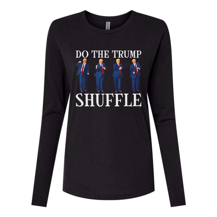 Do The Trump Shuffle Funny Trump Dance 4th July Trump 2024 Womens Cotton Relaxed Long Sleeve T-Shirt