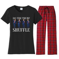 Do The Trump Shuffle Funny Trump Dance 4th July Trump 2024 Women's Flannel Pajama Set