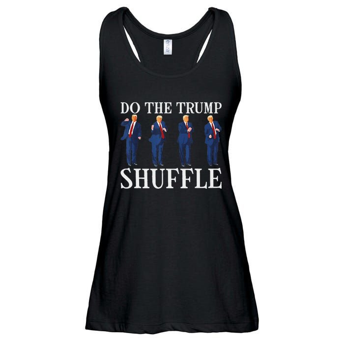 Do The Trump Shuffle Funny Trump Dance 4th July Trump 2024 Ladies Essential Flowy Tank