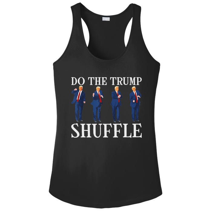 Do The Trump Shuffle Funny Trump Dance 4th July Trump 2024 Ladies PosiCharge Competitor Racerback Tank