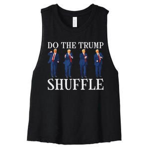 Do The Trump Shuffle Funny Trump Dance 4th July Trump 2024 Women's Racerback Cropped Tank