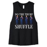 Do The Trump Shuffle Funny Trump Dance 4th July Trump 2024 Women's Racerback Cropped Tank