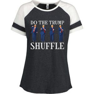 Do The Trump Shuffle Funny Trump Dance 4th July Trump 2024 Enza Ladies Jersey Colorblock Tee