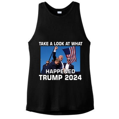 Donald Trump Take A Look What Happened I DonT Die Easily Ladies PosiCharge Tri-Blend Wicking Tank