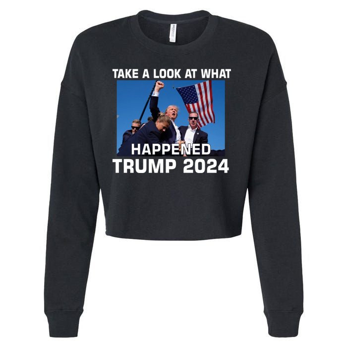 Donald Trump Take A Look What Happened I DonT Die Easily Cropped Pullover Crew