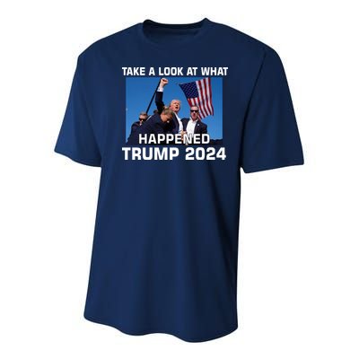 Donald Trump Take A Look What Happened I DonT Die Easily Youth Performance Sprint T-Shirt