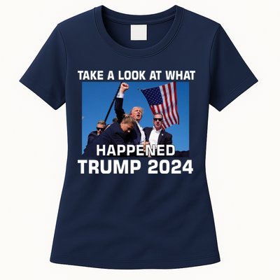 Donald Trump Take A Look What Happened I DonT Die Easily Womens T-Shirt