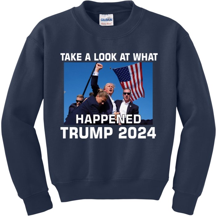 Donald Trump Take A Look What Happened I DonT Die Easily Kids Sweatshirt