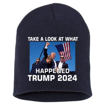 Donald Trump Take A Look What Happened I DonT Die Easily Short Acrylic Beanie