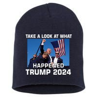 Donald Trump Take A Look What Happened I DonT Die Easily Short Acrylic Beanie