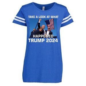 Donald Trump Take A Look What Happened I DonT Die Easily Enza Ladies Jersey Football T-Shirt