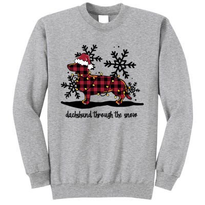 Dachshund Through The White Snow Retro Dachshund Lover Owner Great Gift Tall Sweatshirt