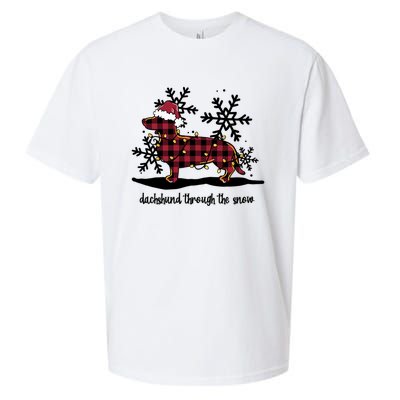 Dachshund Through The White Snow Retro Dachshund Lover Owner Great Gift Sueded Cloud Jersey T-Shirt