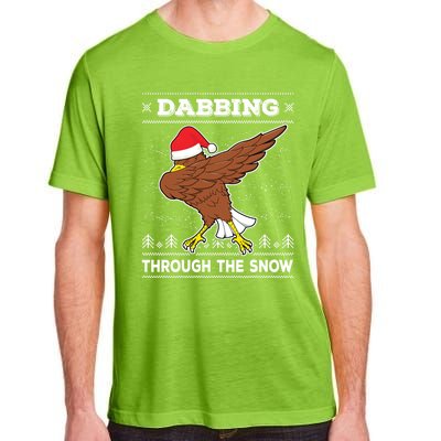 Dabbing Through The Snow Santa Eagle Ugly Christmas Sweater Gift Adult ChromaSoft Performance T-Shirt