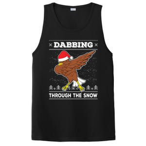 Dabbing Through The Snow Santa Eagle Ugly Christmas Sweater Gift PosiCharge Competitor Tank